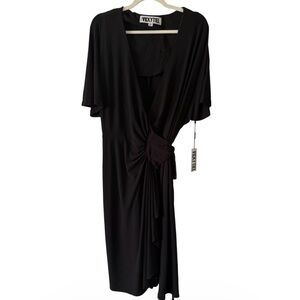 Vicky Tiel NWT Plus Size Black Wrap Dress